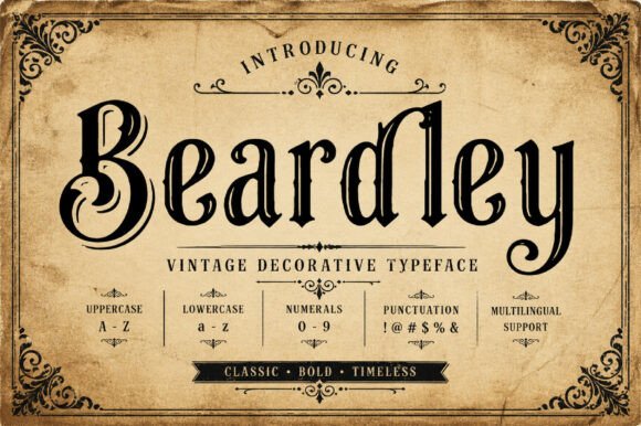Beardley: A Serif Font with Vintage Soul