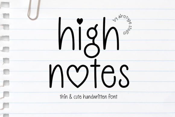 High Notes: A Handwritten Font for Playful, Authentic Design