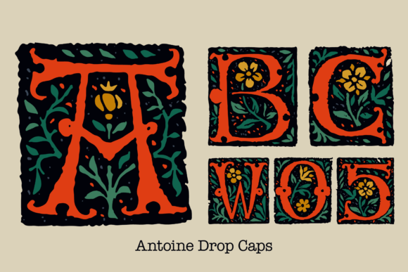 Revive Medieval Elegance with Antoine Drop Caps