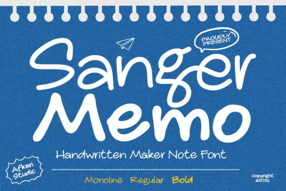 Sanger Memo: The Marker Font That Brings Your Brand to Life