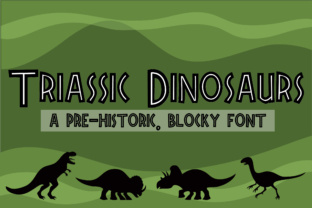 Triassic Dinosaurs: A Blocky Font with Prehistoric Character